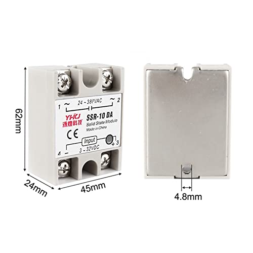 Relais statique SSR-40DA 40A commutation rapide sans usure mécanique 5-24VDC - 7