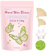 Wax Beads for Hair Removal - 2.5lb/40oz Hard Wax Beads for Sensitive Skin with 20 Sticks, Waxing ...