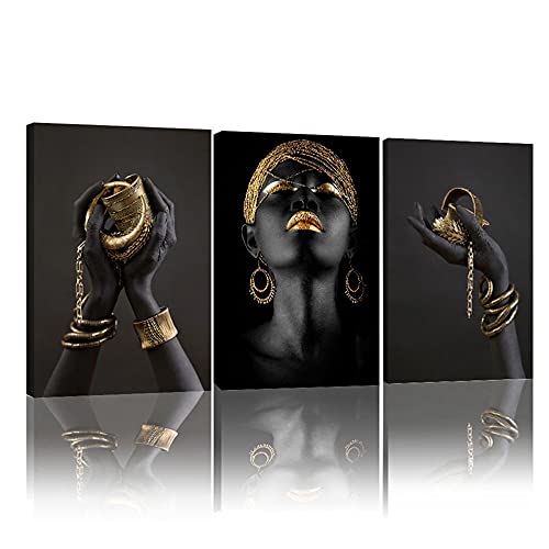 Tableau femme africaine contemplatrice toile premium cadre intérieur