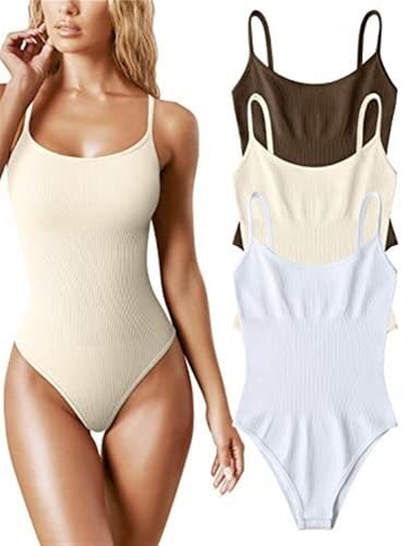 Body contrôle du ventre en maille côtelée premium avec bretelles ajustables