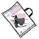 SKIPPI Wendbare Decke und Fliegenhaube für Hobby Horse – Rosa und Graue, Hobby Horse Zubehör, Zweifarbige Pferdedecke und Fliegenohren für Steckenpferd A3 und A4