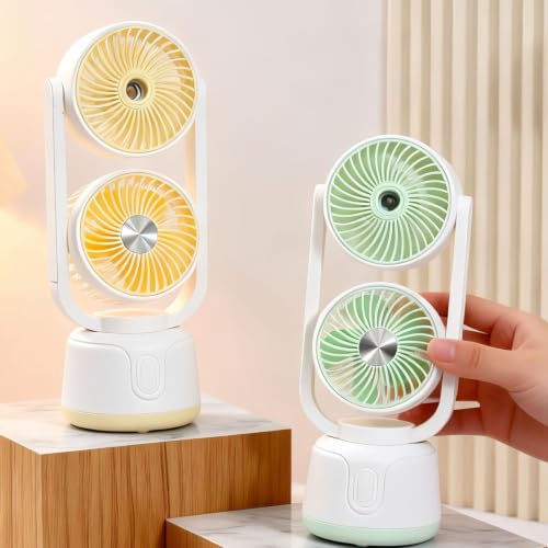 Ventilador de refrigeración portátil, escritorio y camping, humidificador recargable 7