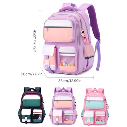 Sac à dos étudiant imperméable et résistant au look bleu bohème unique - 3