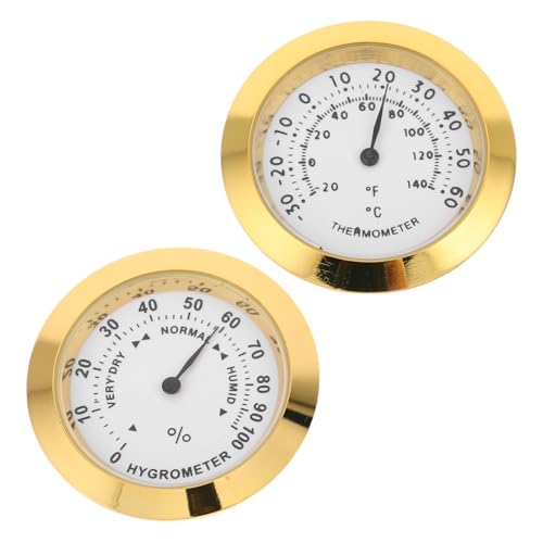 VANZACK 2Pcs Hygrometer and Thermometer for Indoor Monitoring Accurate Temperature and Humidity Gauge for Guitar Cases Offices and Nurseries Easy Installation