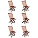 San Marco Set 6 sedie Pieghevoli in Teak per Tavolo da Esterno