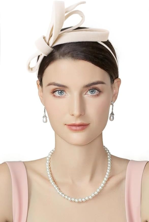 BABEYOND Fascinators Hats for Women - Velvet Tea Party Hat Kentucky Fascinator Derby Bridal Wedding Headband