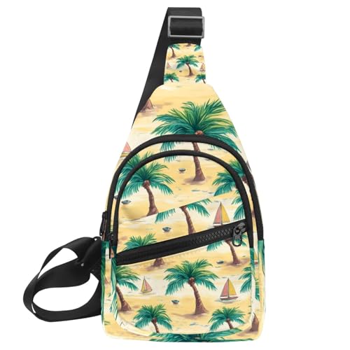 Sac banane bateau à voile jaune pour voyage et randonnée active