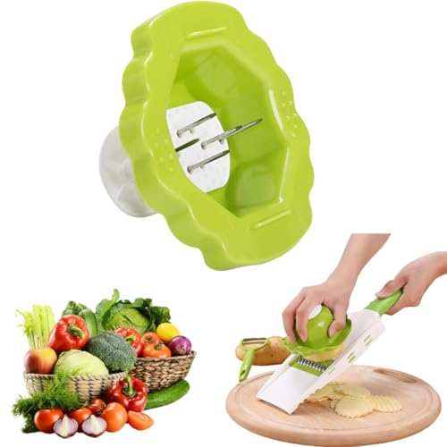 Reibe Fingerschutz Halter Sicherheit Lebensmittel Slicer Veggie Shredder Handschutz für Obst und Gemüse (grün)