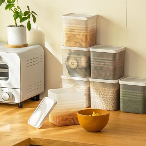 Image of Xiran Fridge Storage Containers, Storage Box for Kitchen, Refrigerator Organizer Containers, Kitchen Accessories Items for Home, Fridge Storage Boxes (Pack of 6, 1200Ml)