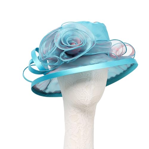 Sombrero de ala ancha de organza Kentucky miniatura 2