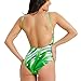 ARENA U Back All Over Women's Fashion One Piece Swimsuit - Stylish Women's Bathing Suit for Beach and Pool - Cute, Full Coverage, and Ideal for Women's Athletic Swimwear,Low Cut-Leaf Multi