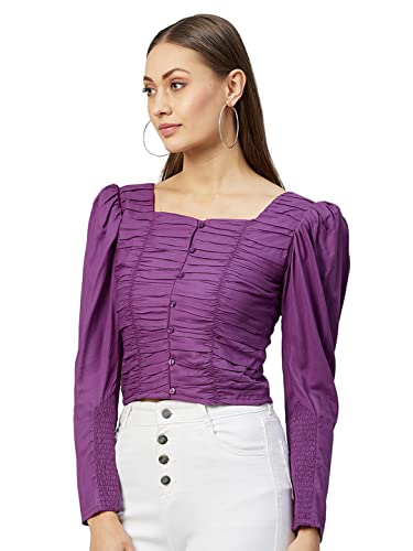 Image of Rare Women's Solid Regular Fit Blouse
