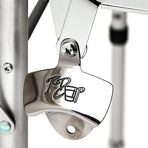 image for 8' Folding Beer Pong Table with Bottle Opener, Ball Rack and 6 Pong Ba