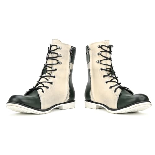 Men's Motorcycle Boots Casual Dress Retro Lace-up Boots for Men Riding Boots4