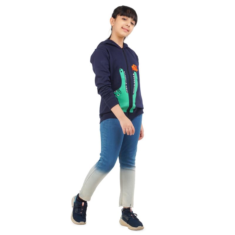 Image of Real Basics Girls Cotton Hooded Sweatshirt (Pack of 1)