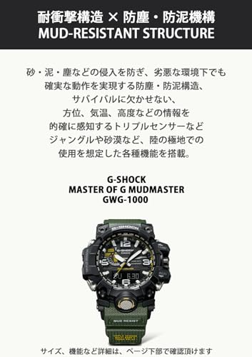 Image of CASIO G-SHOCK MUDMASTER GWG-1000-1A3JF Mens Japan import