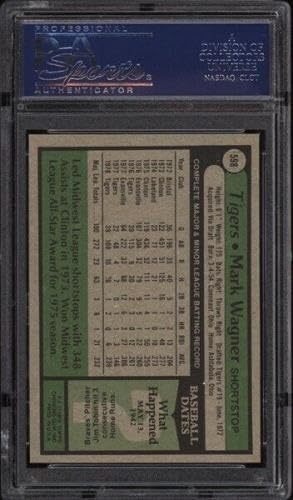 1979 Topps #598 Mark Wagner - Tigers - PSA 10-18848090 - Pop 3 - Baseball Card - Slabbed Baseball Cards