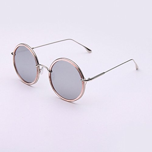 Lunettes de soleil rondes rétro YL pour hommes au visage long avec visière de protection
