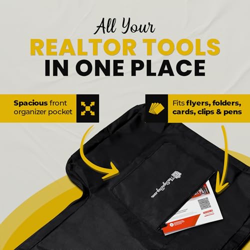 TheSignBag — Real Estate Sign Bag — Holds up to 15 × 18×24 Open House Signs for Real Estate with Stakes | Heavy-Duty Nylon Organizer Bag for Real Estate Agent Supplies, Open House Sign Storage - Image 5