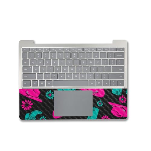 Image of MightySkins Carbon Fiber Skin Compatible with Microsoft Surface Laptop Go 3 (2023) Full Wrap Kit - Neon Cowgirl | Protective, Durable Textured Carbon Fiber Finish | Made in The USA