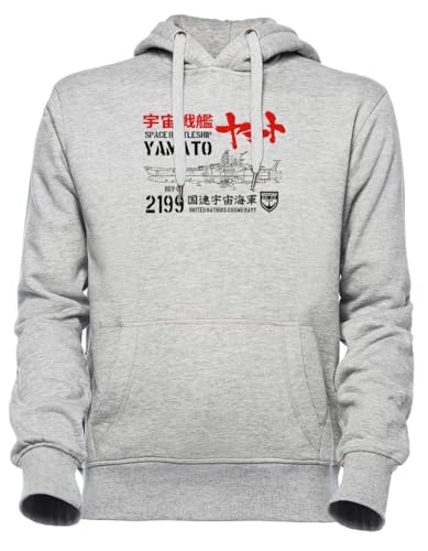 Sweat à capuche gris homme femme Luxogo Japan Yamato hoodie unisex grey