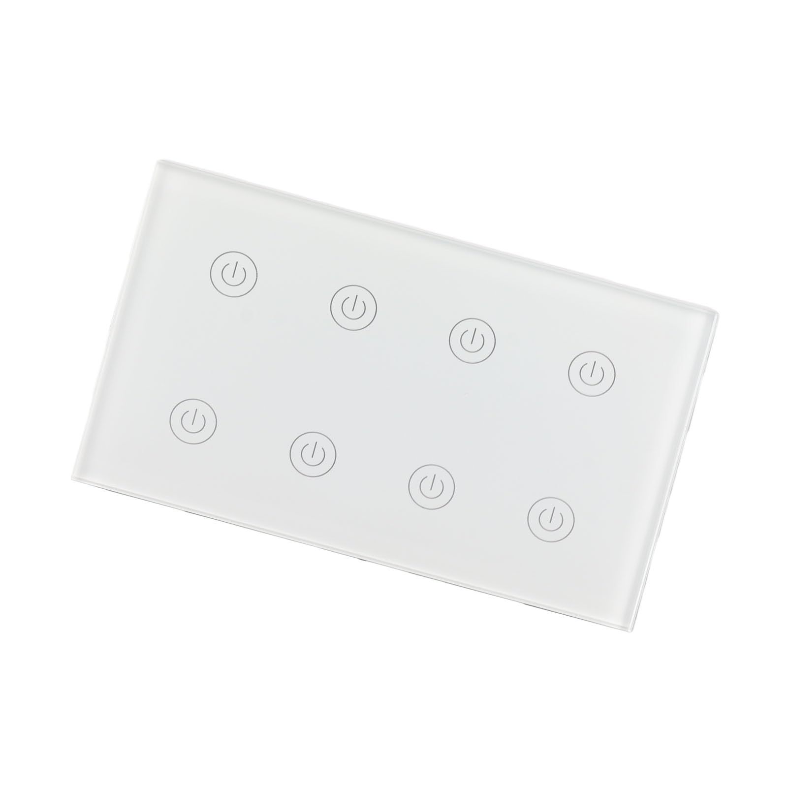 Cryfokt Interruptor de Luz Táctil 8 Gang Smart WiFi Control Inalámbrico para Automatización del Hogar AC100-240V