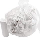 Leak-Proof Clear 4 Gallon Trash Can Liners 1000Pk. Small Coreless Plastic Garbage Bags Perfect for Bathroom Wastebaskets, Kitchens, Offices or Recycling Bins. Great for Kitty Litter or Diaper Disposal