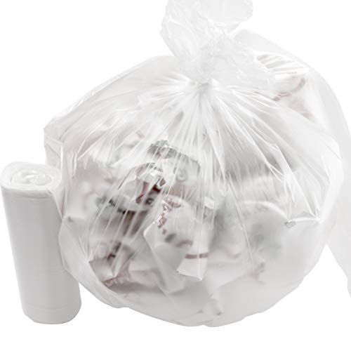 Mop Mob Leak-Proof Clear 4 Gallon Trash Can Liners, 1000 Count, Coreless, No Mess Disposal