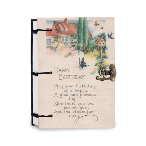 Image of Birthday Wishes Diary Notebook 7x5 Inch 160 Pages Unruled Journal for Notes