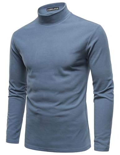 Men's Mock Turtleneck Micro Fleece Sweater Stretch Slim Fit Long Sleeve Thermal Base Layer for Cold Weather2