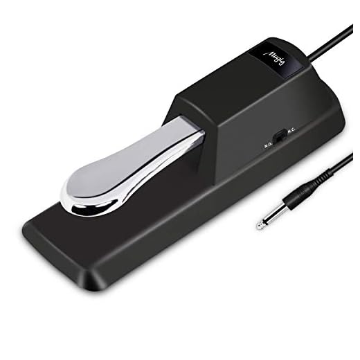 Mugig MY-1 Universal Sustain Pedal, Piano Foot Pedal for Electronic Keyboards, MIDI Keyboards, Digital Piano (1/4-inch Jack)