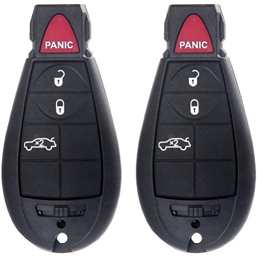 ECCPP 2X Uncut Keyless Entry Remote Start Transmitter Key Fob fits for Chrysler 300/ Dodge Durango M3N5WY783X (433MHz)