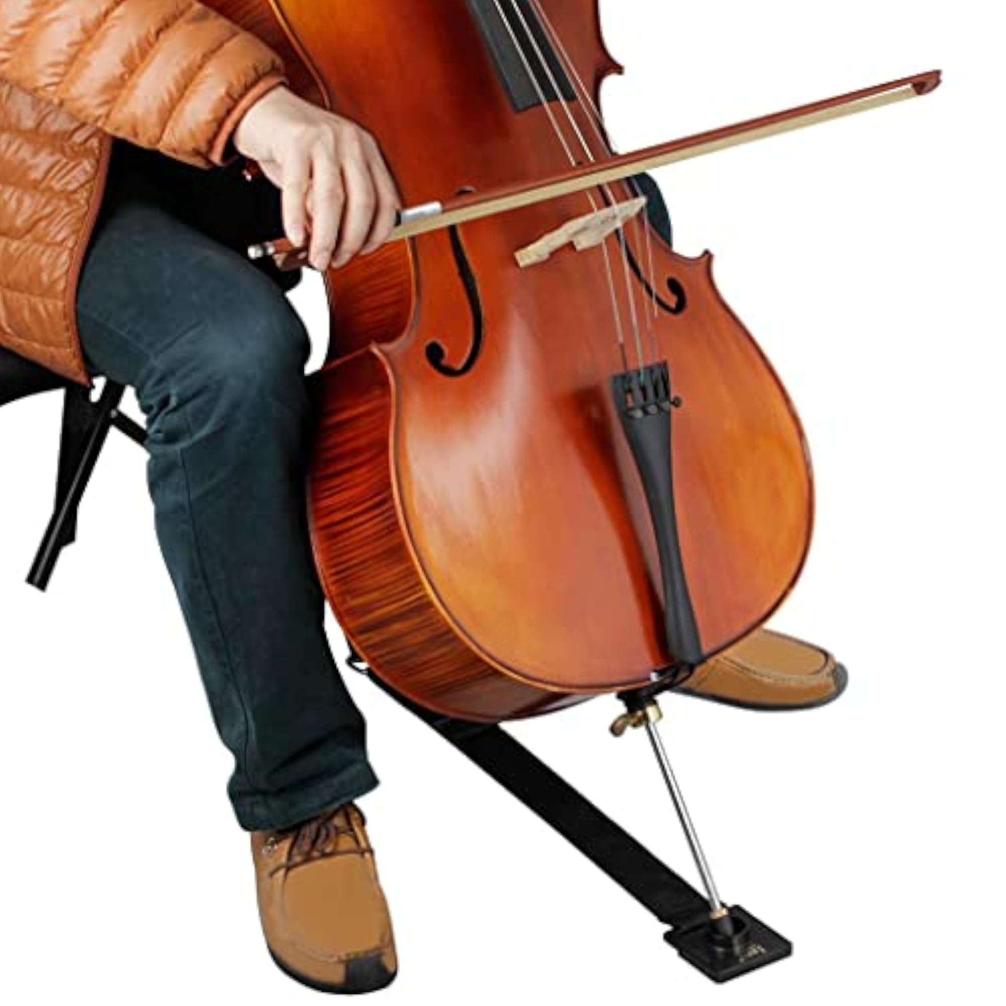 Cello Endpin Holder Stand Rest with Adjustable Strap