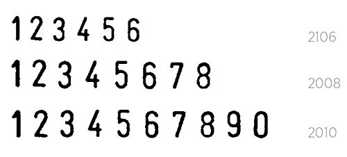 Nummernstempel Ziffern Classic Line ist kompatibel für Microban 6 bis 10 Ziffern (2106 (6 Ziffern))