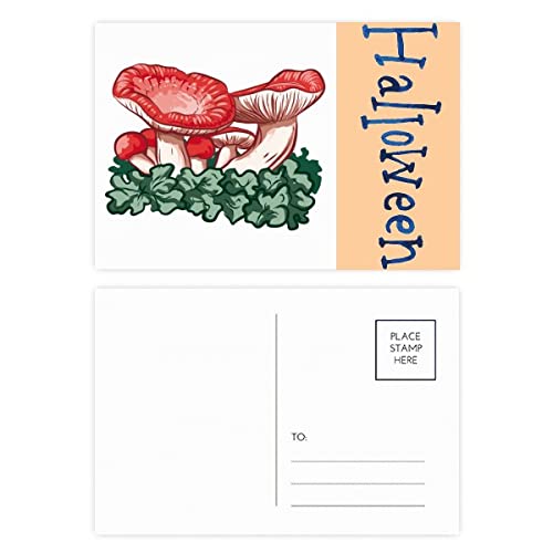 Cartes postales champignon rouge poisonneux Halloween à offrir aux artistes