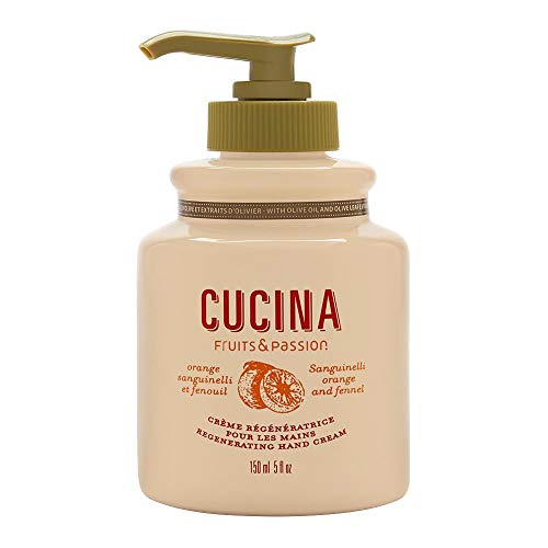 [Fruits & Passion] Cucina Sanguinelli Orange And Fennel Luxury Hand Cream, 5 Fl Oz - Premium Skin Care Made From First Cold Pressed Olive Oil - Regenerating Hand Lotion For Dry, Cracked Skin #TOP14