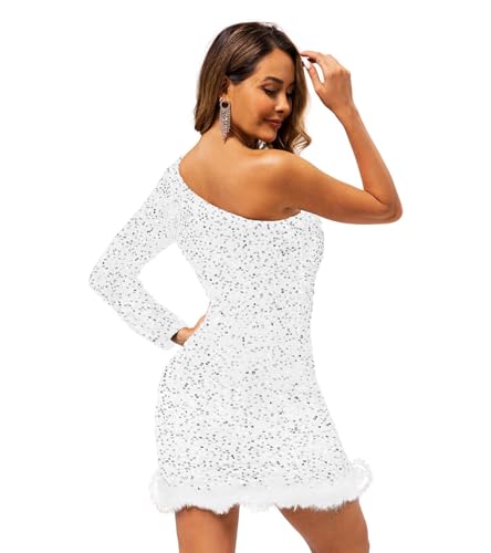 Image of Jigfar Women's Sexy Rhinestone Sheer Mesh See Through Bodycon Dress Birthday Party Club Night Outfits