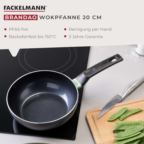 Wok 20 cm céramique sans PFAS induction Fackelmann – Image 3