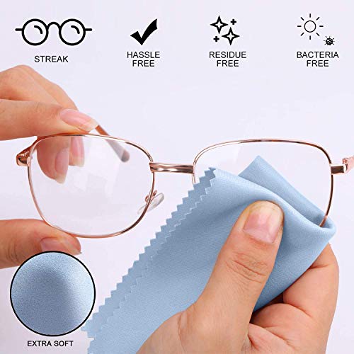 12 Pack Microfiber Cleaning Cloth Multicolor for Eyeglasses & Glass, Camera Lens, Cell Phones, Laptops, LCD TV Screens and More