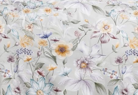 Image of DECOR2ADMIRE 300 Thread Count Cotton Floral Bedsheet Set | Soft Luxury Bed Sheet with 2 Pillow Covers | Breathable Bedding for Bedroom (Double King 90 inch x 100 inch) (Floral Whisper)