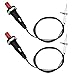 Aprilye 2 Pièces Allumage Piézo Électrique, 1 Sortie 2 Allumeur Piézo-Poussoir Professionnel pour Gril à Gaz, Cheminée, Chauffage