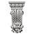 Ekena Millwork COR05X02X09CO 5-Inch W x 2 5/8-Inch D x 9 3/4-Inch H Colton Leaf Corbel