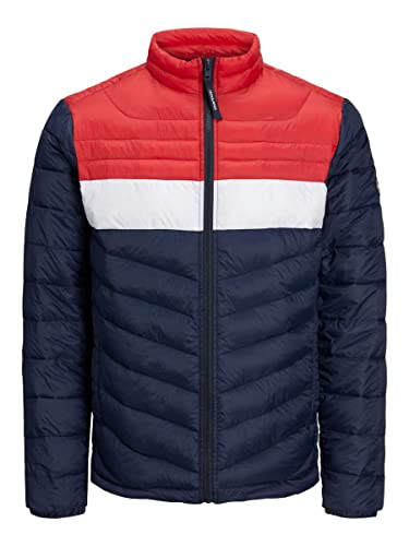 Jack & Jones Jjehero Puffer Collar Noos Chaqueta, Navy Blazer 1, XL para Hombre