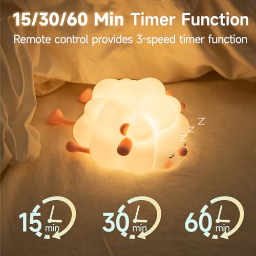 image for NesveCit Remote-Controlled Night Light for Kids, 10-Level Dimmable, 15