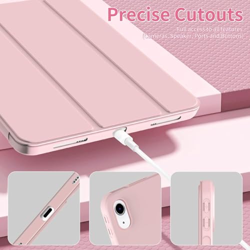 Image of Tablet Case Cover for Apple iPad mini 8.3 inch (6th,A17 Pro 7th Gen) [Auto Sleep /Wake Cover] [Trifold Stand] - Pink