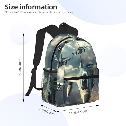 Travel Backpack for Women Men Carry On Backpack Aircraft Fighter Jets Laptop Bag Lightweight Casual Daypack2