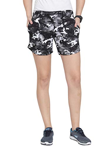 Image of UZARUS Women's Multicolour Cotton Sports Casual Printed Shorts - Pack of 2