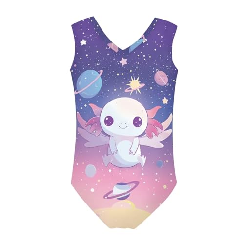 Image of Biyejit Girls Leotards Dance Sport Wear Gymnastics One-Piece Swimwear for Kids 3-14 Years