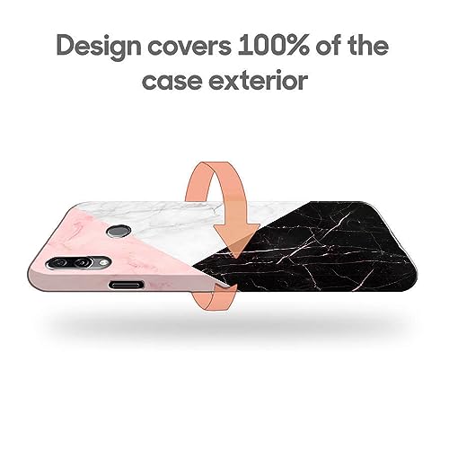 Image of COLORflow Back Cover Compatible with Honor Play | Beautiful Black White Pink Marble | Designer Printed Hard CASE Bumper Back Cover Compatible with Honor Play
