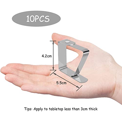 YEAPEAK Tischtuch Klammer, Tischtuchklammern Edelstahl, Tischtuch Klammer, Tischdeckenklammer, Tischdecke Clips Für Dicke Tische Gartentisch, Picknicks, Partys, Hochzeiten, Silber – Bild 4